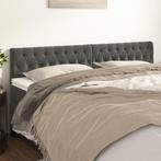 2 Hoofdborden Fluweel Grijs - OP=OP! Comfortabel & Goedkoop, Ophalen of Verzenden, Nieuw, Tweepersoons, 180 cm