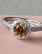 Ring - 18 karaat Witgoud - 1.12ct. tw. Orange Diamant, Sieraden, Tassen en Uiterlijk, Ringen, Nieuw
