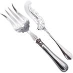 Bestekset (2) - schep en vork - Zilver, Antiek en Kunst