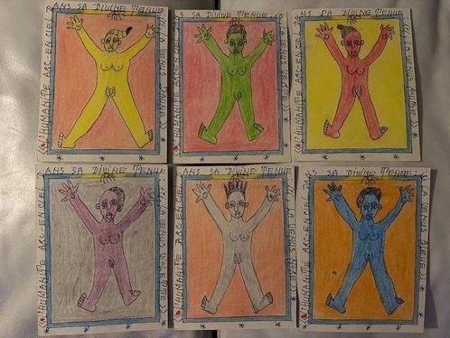Frédéric Bruly Bouabré (1923-2014) - L’Humanité Arc-En Ciel, Antiek en Kunst, Kunst | Schilderijen | Modern