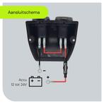 ProRide 12V USB Autolader 2 Poorten Opbouw met Voltmeter -, Verzenden, Nieuw