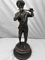 Lancini - sculptuur, Giovane flautista - 49 cm - Brons -, Antiek en Kunst, Antiek | Keramiek en Aardewerk