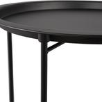 Bijzettafel - Livion Rondo  - Consoletafel - Rond - Zwart -, Huis en Inrichting, Ophalen of Verzenden, Nieuw, Metaal