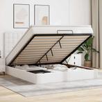 vidaXL Ottoman bed met matras 180x200cm kunstleer wit, Overige materialen, Eenpersoons, Verzenden, Wit