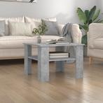 vidaXL Salontafel 60x60x42 cm bewerkt hout betongrijs, Huis en Inrichting, Tafels | Salontafels, 50 tot 100 cm, Verzenden, Nieuw