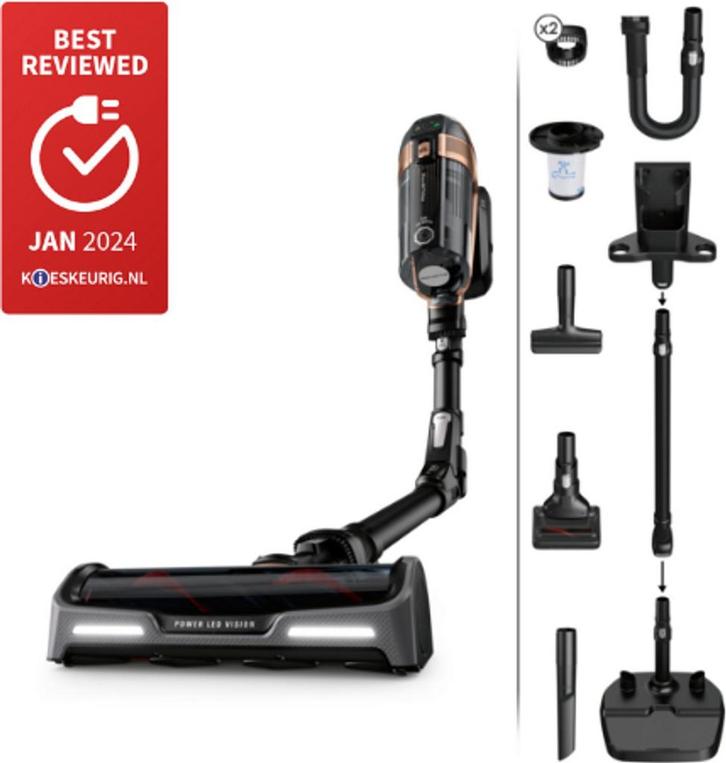 Tefal X-Force Flex 14.60 Stofzuiger Zwart/Zilver – Draadloos, Witgoed en Apparatuur, Stofzuigers, Stofzuiger, Nieuw, Reservoir