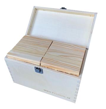 PlayBrix bouwplankjes 200st in houten kist, Nieuw!!