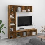 vidaXL 3-delige boekenkast- / tv-meubelset 180x30x180 cm, Verzenden, 150 tot 200 cm, Nieuw, 150 tot 200 cm