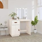 vidaXL Kaptafel met LED 95x50x133,5 cm massief grenenhout, Verzenden, Nieuw
