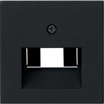 GIRA Systeem 55 Afdekplaat RJ45 / RJ11 Mat Zwart 0270005, Doe-het-zelf en Verbouw, Elektra en Kabels, Ophalen of Verzenden, Nieuw