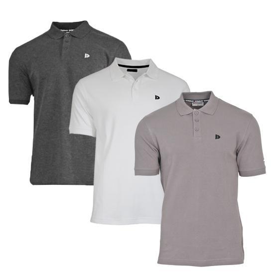 Donnay Donnay Heren - 3-Pack - Polo shirt Noah - Donkergrijs, Kleding | Heren, Polo's, Nieuw, Verzenden