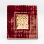 Dyptiekvleugel met Calvariescène in fluweel beklede, Antiek en Kunst