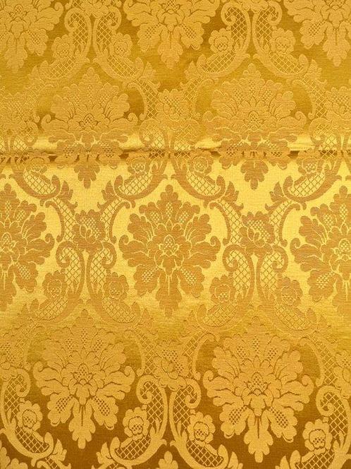 Luxe Venetiaanse San Leucio gouden damaststof -, Antiek en Kunst, Antiek | Kleden en Textiel