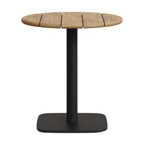 *WOONWINKEL* Kave Home Saura Bistro Tuintafel Houten Blad Ro, Tuin en Terras, Tuinsets en Loungesets, Nieuw, Verzenden