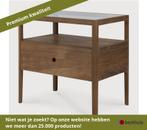Ethnicraft eiken Spindle gelakt nachtkastje - ZwartBruin, Huis en Inrichting, Slaapkamer | Nachtkastjes, Ophalen of Verzenden