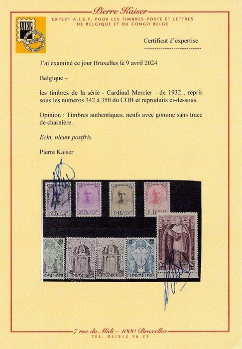 België 1932 - Reeks Kardinaal Mercier - met CERTIFICAAT, Postzegels en Munten, Postzegels | Europa | België