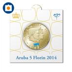 Aruba 5 Florin 2014 - 1 jaar Koningschap, Postzegels en Munten, Munten | Nederland, Verzenden