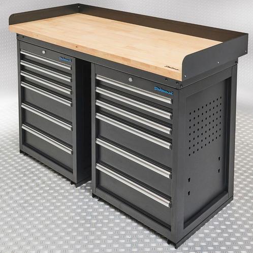 Datona Werkbank PRO - bamboe werkblad - 12 lades - 150 cm -, Doe-het-zelf en Verbouw, Werkbanken, Nieuw, Ophalen of Verzenden