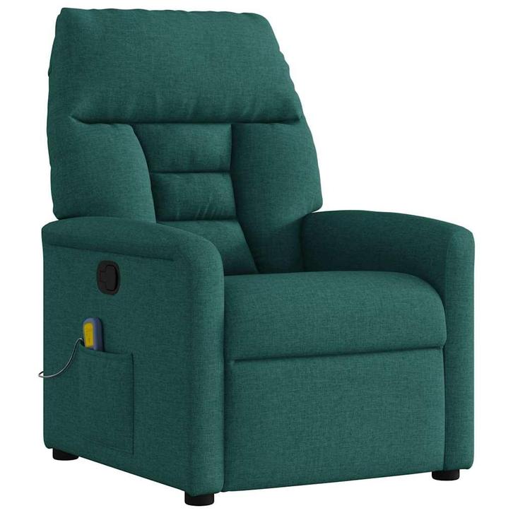 vidaXL Massagestoel verstelbaar stof donkergroen, Huis en Inrichting, Fauteuils, Nieuw, Verzenden