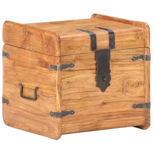 vidaXL Kist 40x40x40 cm massief acaciahout, Huis en Inrichting, Woonaccessoires | Kisten, Nieuw, Verzenden