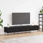 vidaXL TV-kast met lade Zwart eiken 150 x 36 x 30 cm Bewerkt, Minder dan 50 cm, Verzenden, Nieuw, Minder dan 100 cm