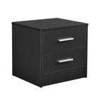 Nachtkastje Hawaii ladekast met 2 lades 38x34x37 cm grijs, Verzenden, Nieuw