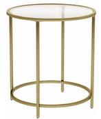 Hoppa! LGT20G Bijzettafel Goud 55x50x55cm van 38 voor 23, Huis en Inrichting, Tafels | Bijzettafels, 45 tot 60 cm, Minder dan 55 cm