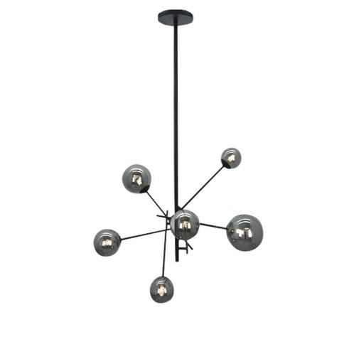 Design hanglamp grijs, Kaily, Huis en Inrichting, Lampen | Hanglampen, Nieuw, Glas, 75 cm of meer, Ophalen of Verzenden