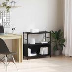 vidaXL Boekenkast 80x30x78,5 cm bewerkt hout zwart, Minder dan 50 cm, Verzenden, Nieuw, Minder dan 100 cm
