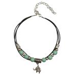 Fako Bijoux - Enkelbandje - Koord - Turquoise - Olifantje, Sieraden, Tassen en Uiterlijk, Enkelbandjes en Enkelkettinkjes, Verzenden