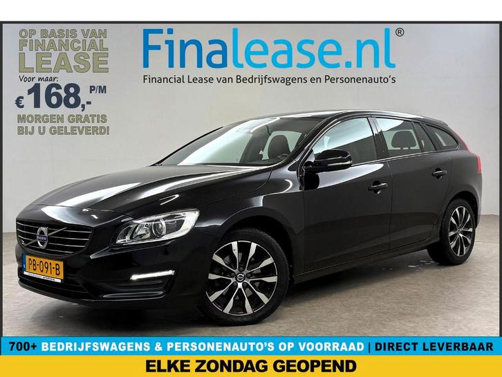 Volvo V60 2.0 D2 Momentum Virtual Cruise Navigatie Trekhaak, Auto's, Volvo, Lease, Handgeschakeld, Stationwagon, Diesel, C, Zwart