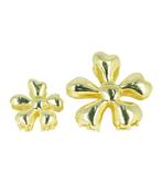 Haarklem Bloem Metaal Duo 5cm 8cm Goud, Nieuw