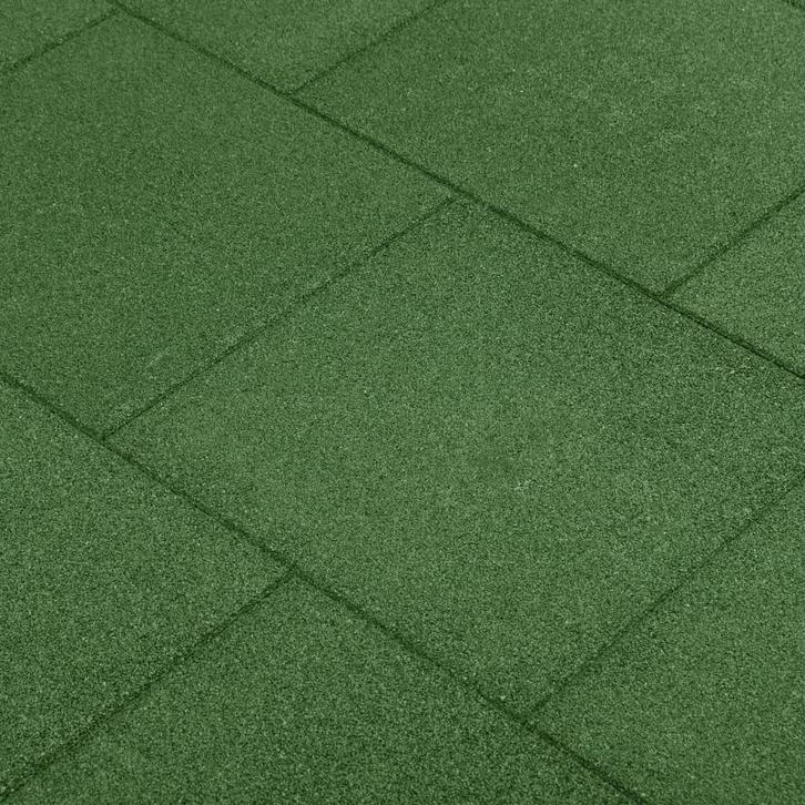 vidaXL Valtegels 12 st 50x50x3 cm rubber groen, Doe-het-zelf en Verbouw, Vloerdelen en Plavuizen, Nieuw, Verzenden