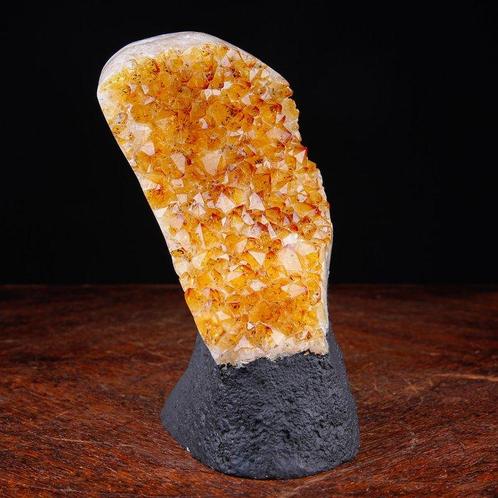 Topkwaliteit Citrienkwarts Druzy - Madeirakwarts - Diepe, Verzamelen, Mineralen en Fossielen