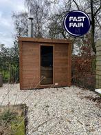 UNIEKE SAUNA thermowood binnen - buiten - maatwerk- vierkant, Nieuw, Complete sauna