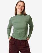 HEMA Dames T-shirt Clara rib groen, Verzenden, Nieuw
