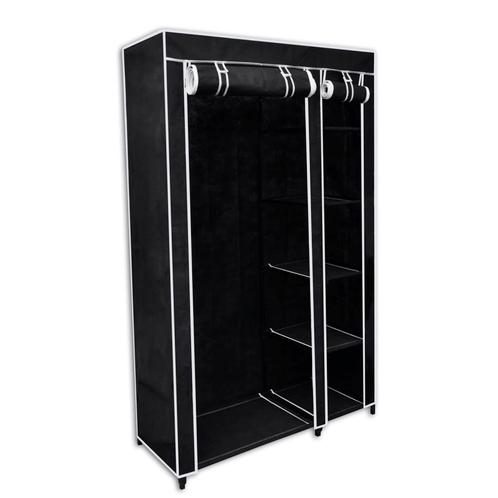 vidaXL Kledingkast opvouwbaar 110x45x175 cm zwart, Huis en Inrichting, Kasten | Kledingkasten, Nieuw, Verzenden