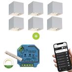 Smart LED Cube Buiten Wandlamp 6W Dim to Warm IP65 Wit, Huis en Inrichting, Ophalen of Verzenden, Nieuw
