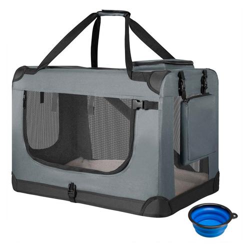 Vouwbare Hondentransportbox / Bench Lassie L - Grijs - 50 x, Dieren en Toebehoren, Hondenbenches, Nieuw, Verzenden