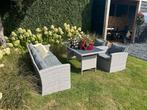 Leuke tuinset met hoge tafel, Zo goed als nieuw, Wicker, 5 zitplaatsen, Tuinset