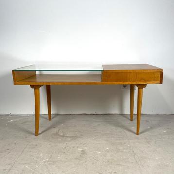 Salontafel eiken met glasplaat, František Jirák beschikbaar voor biedingen
