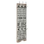 vidaXL Wandkapstok met 6 haken THANK YOU 120x40 cm, Huis en Inrichting, Verzenden, Nieuw