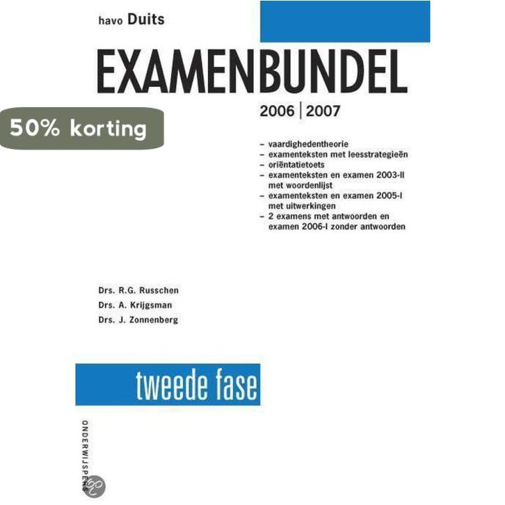 Examenbundel Havo Duits 2006/2007 9789006073232, Boeken, Schoolboeken, Gelezen, Verzenden
