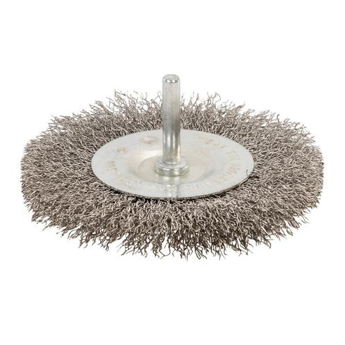 Silverline Staalborstel wiel - roestvrijstaal - Ø 100 mm..., Doe-het-zelf en Verbouw, Gereedschap | Boormachines, Nieuw, Ophalen of Verzenden