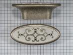 Knop ovaal oud zilver met wit emaille inleg, Ophalen of Verzenden, Nieuw