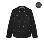 -50% Summum  Summum 2s3187-12119 990 blouse crispy poplin di, Verzenden, Nieuw, Zwart