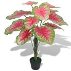 vidaXL Kunstplant caladium met pot 85 cm groen en rood, Huis en Inrichting, Verzenden, Nieuw