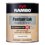 Rambo Pantser Lak Hout Vloer Dekkend Zijdeglans - Diepzwart, Nieuw