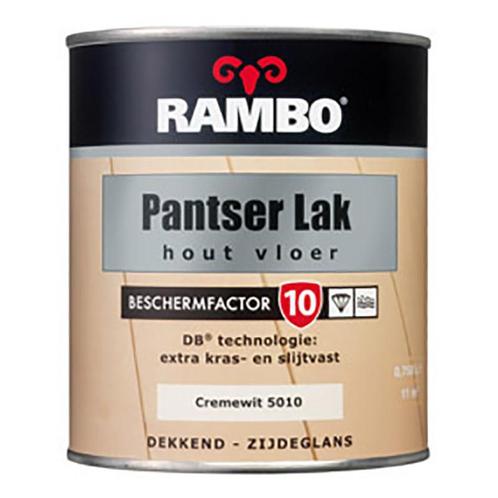 Rambo Pantser Lak Hout Vloer Dekkend Zijdeglans - Diepzwart, Doe-het-zelf en Verbouw, Verf, Beits en Lak