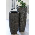 Poly/glasvezel plantenbak Giant antiek brons H.75cm, Verzenden, Nieuw